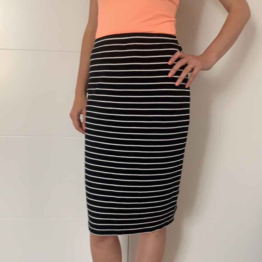 Max Studio Pencil Skirt Black/White Small